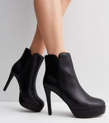 Ladies black discount stiletto boots