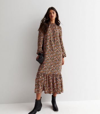 Long sleeve 2025 ditsy floral dress