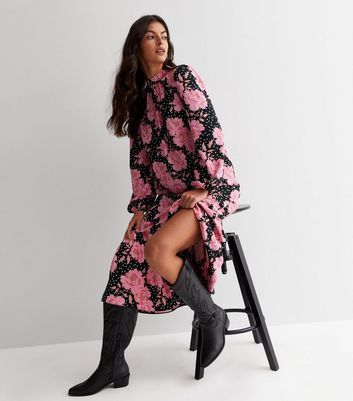 Pink black hot sale dresses new look