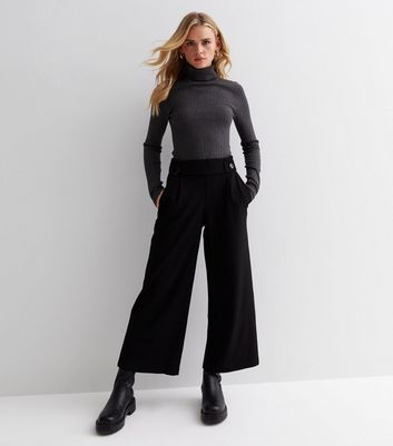 Black wide 2024 leg pants petite