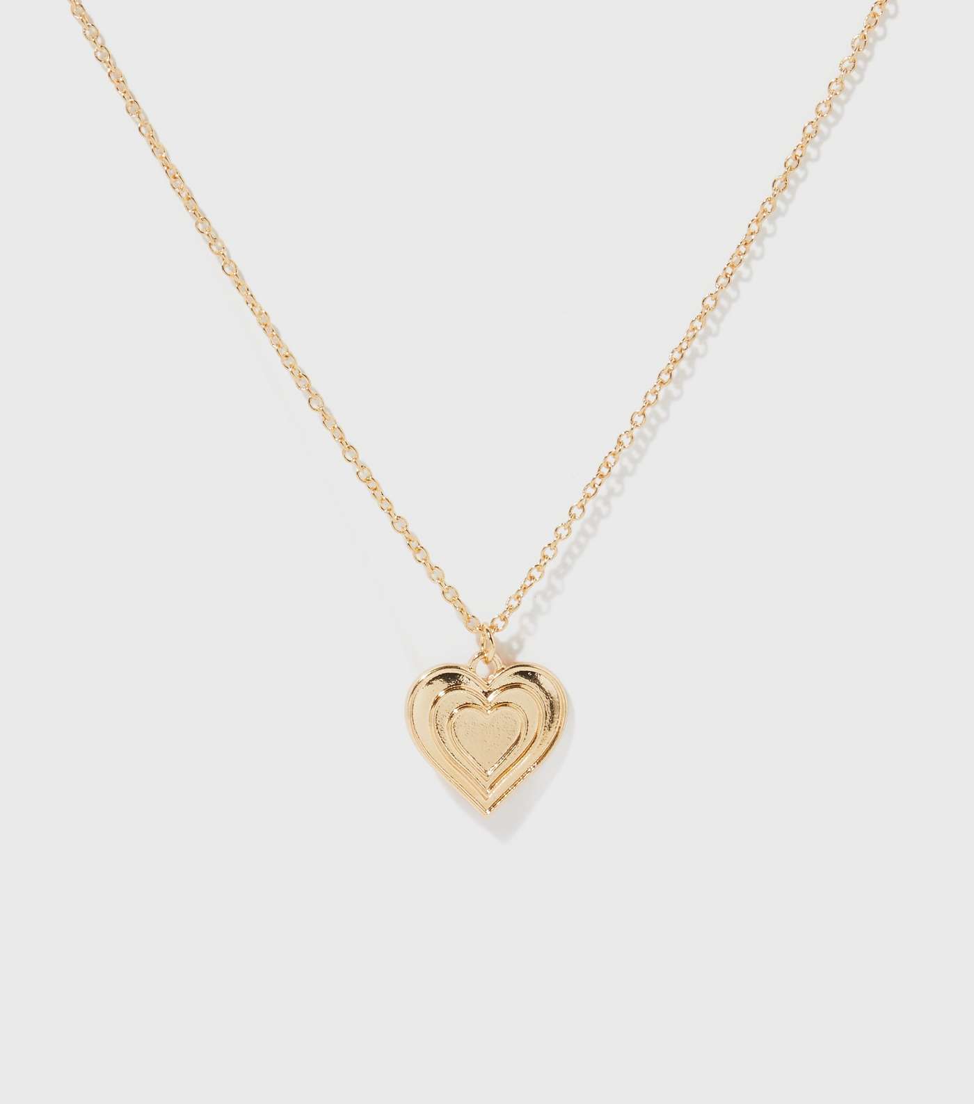 Gold Retro Heart Pendant Necklace