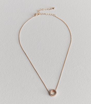 rose gold necklace new look