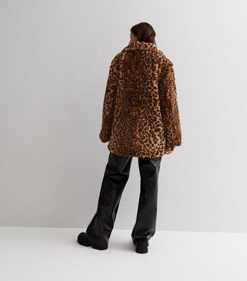 Leopard Faux Fur Coat for Tall Women - Amalli Talli