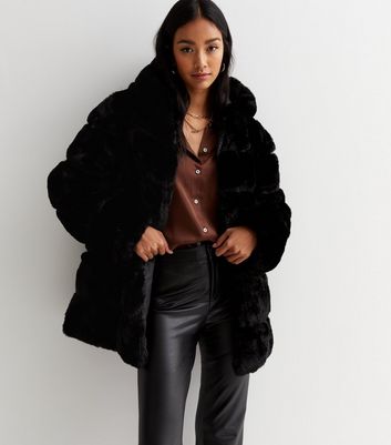 New look black deals fluffy jacket