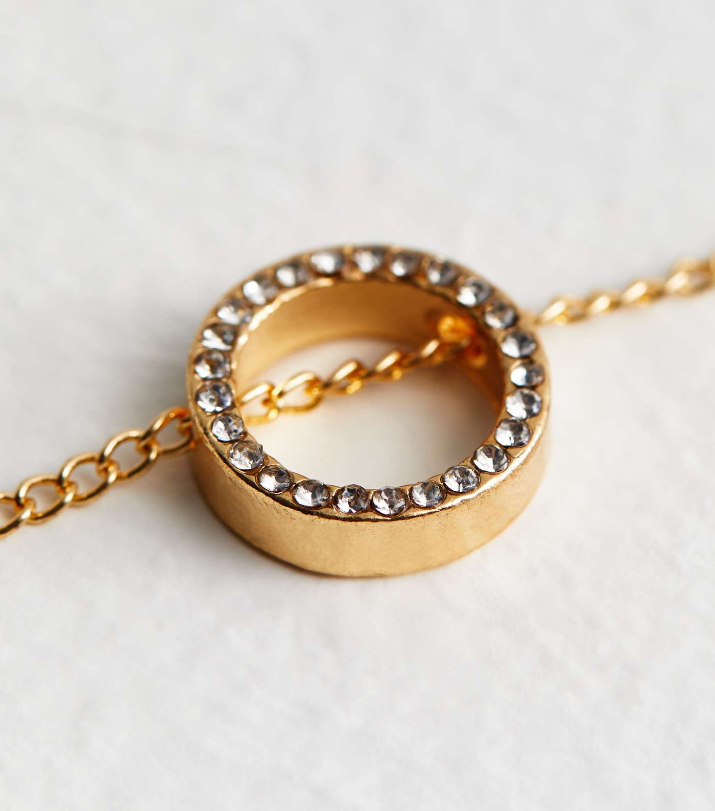 Gold Diamanté Circle Bracelet Image 4