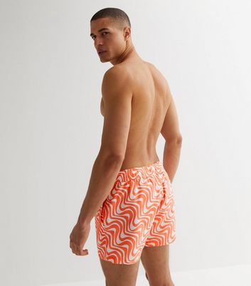 Mens printed deals swim shorts