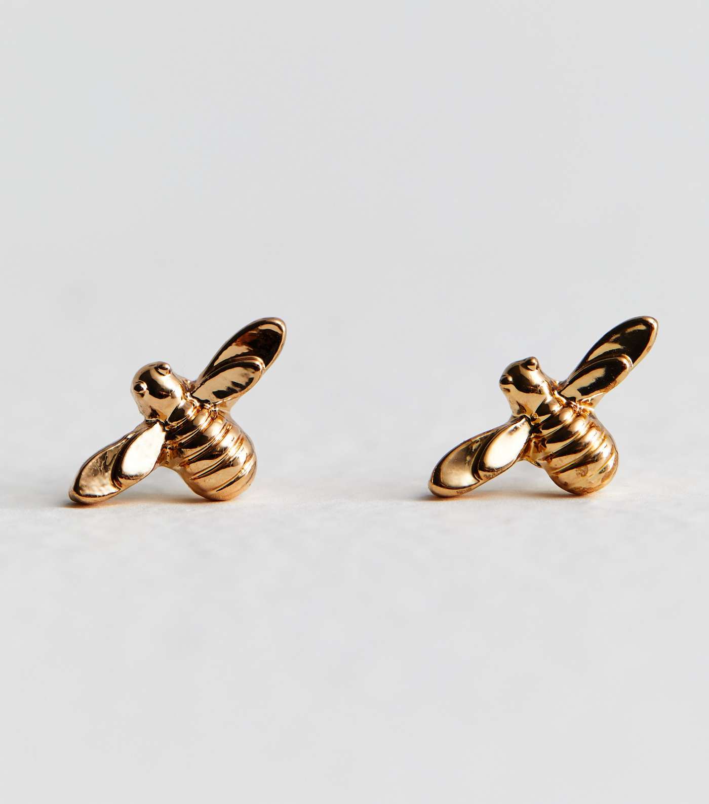 Gold Bee Stud Earrings Image 3