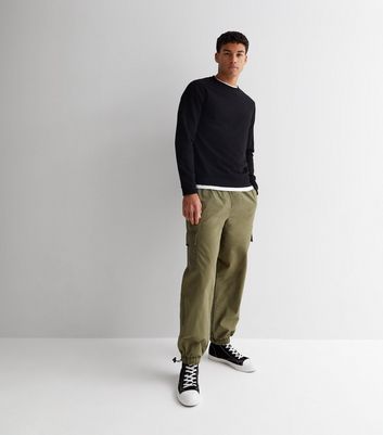 Fixed Waistband Relaxed Fit Cargo Trousers  boohooMAN