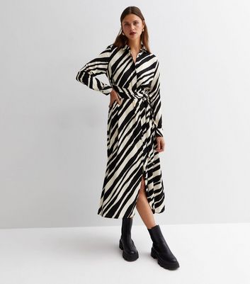 Simone Midi Dress (Black Stripe) – Mura Boutique