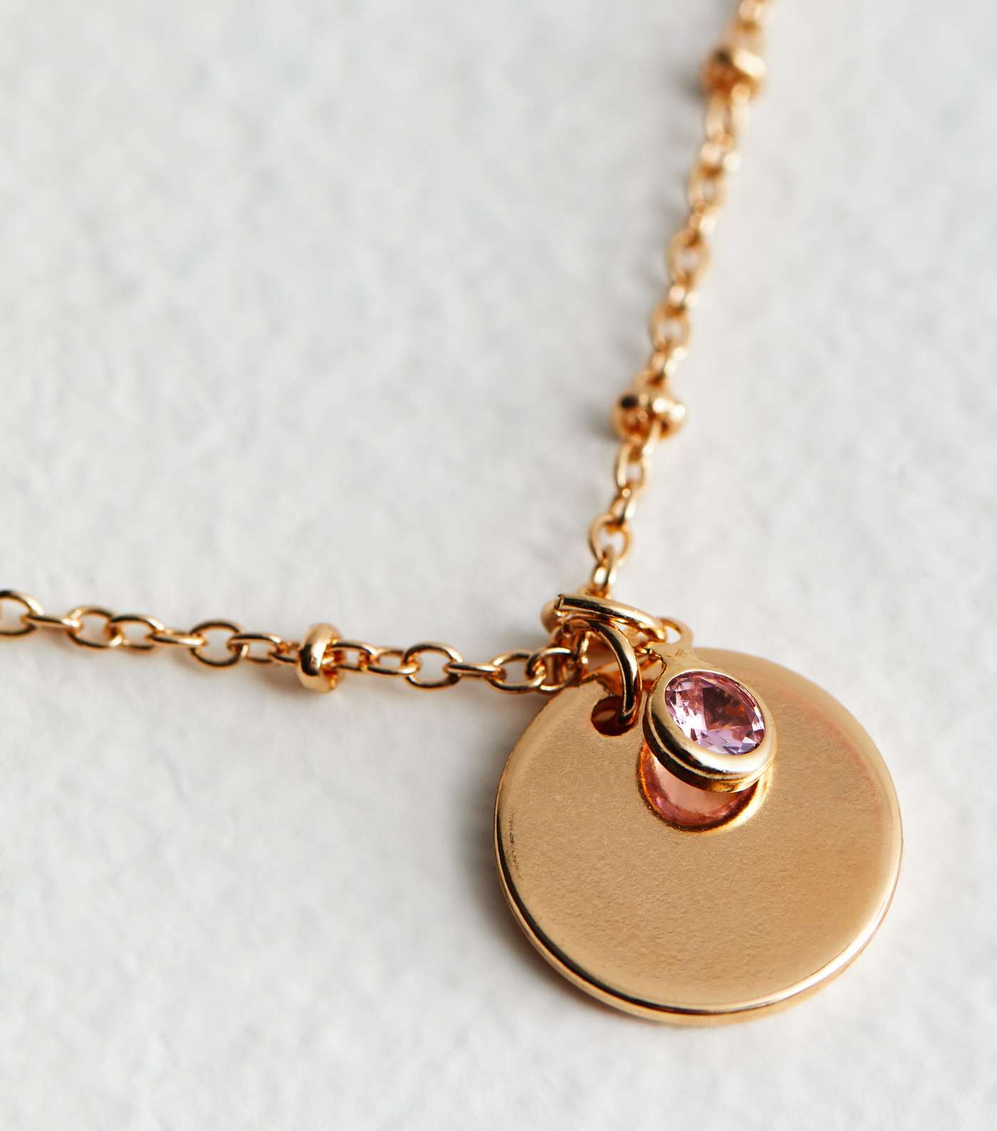 Gold February Birthstone Pendant Necklace Image 3
