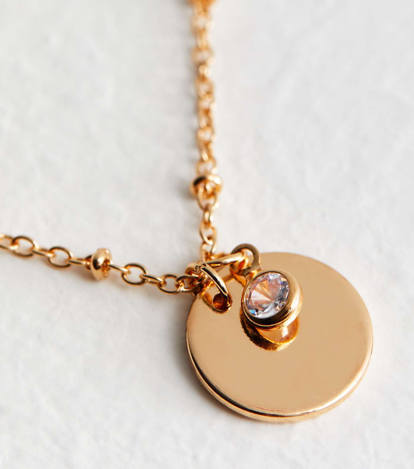 Gold April Birthstone Pendant Necklace Image 4