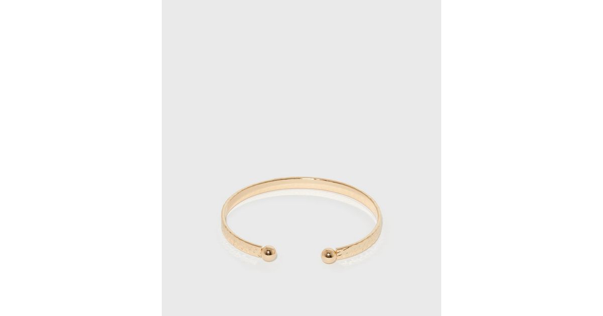 Gold Beaten Cuff | New Look