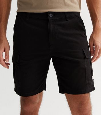 Mens cargo shorts deals black