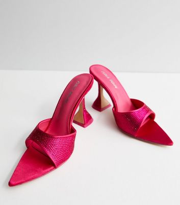 Satin on sale mule heels