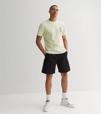 Black Zip Cargo Shorts New Look