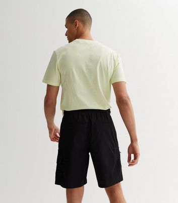 Black Zip Cargo Shorts New Look