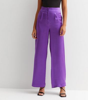 Purple Wide Leg Pants