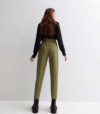 Topshop Petite ultimate washed utility cargo trouser in khaki | ASOS