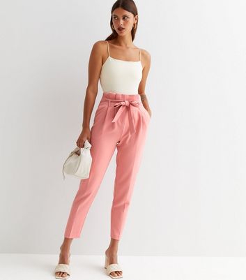 Stealing The Show High Waist Trousers In Hot Pink • Impressions