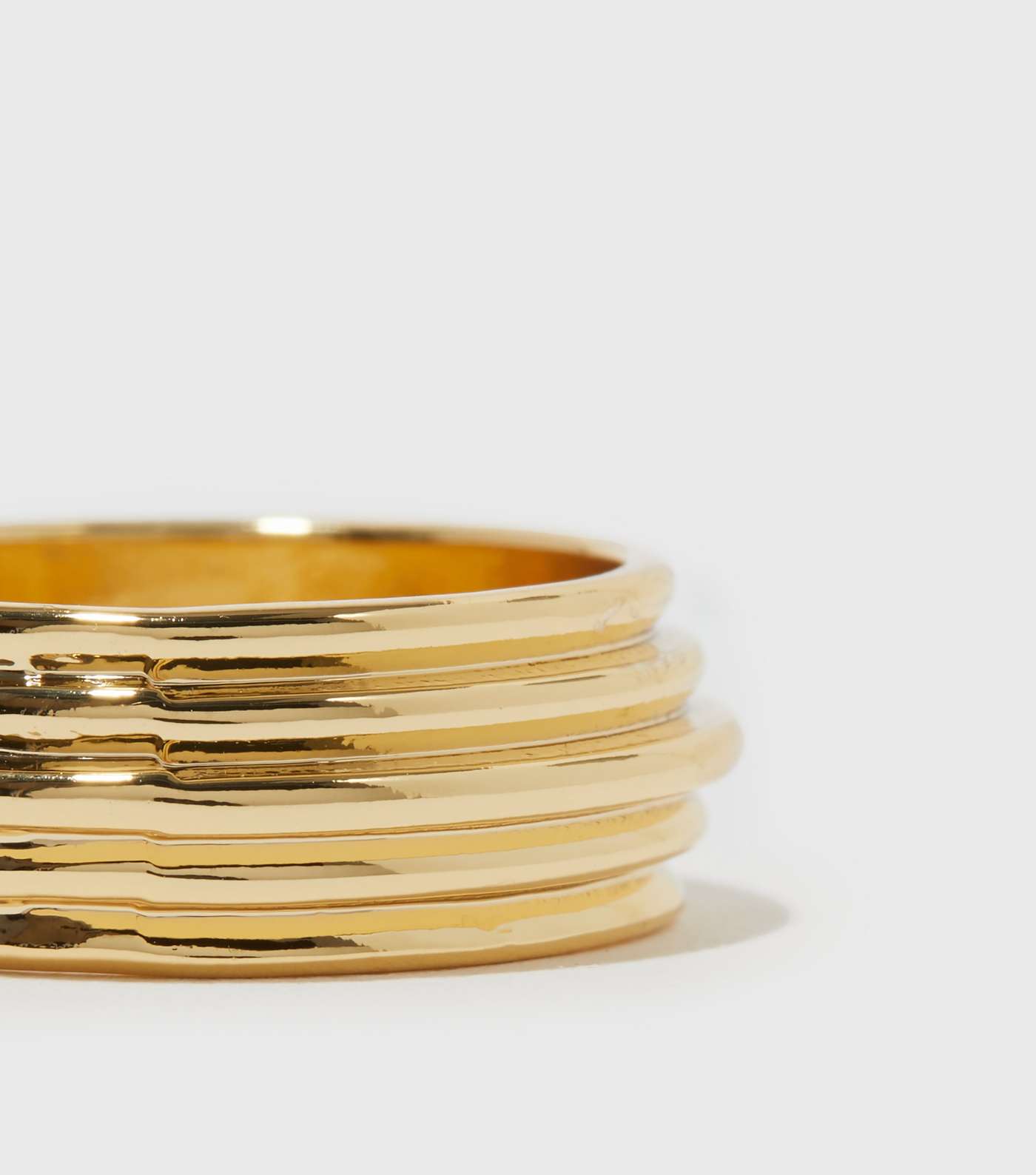 Real Gold Plated Ridge Ring Image 2