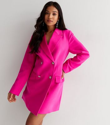 Bright pink hot sale blazer dress