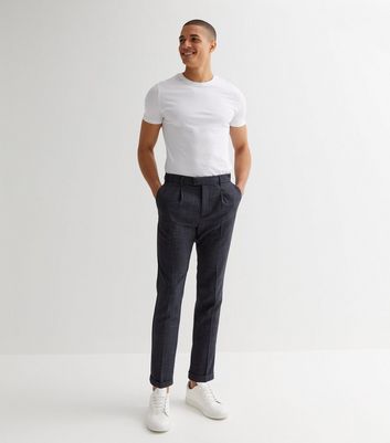 Men Office Pants Formal Suit Trouser Business Work Regular Fit Straight Leg  Slim | eBay