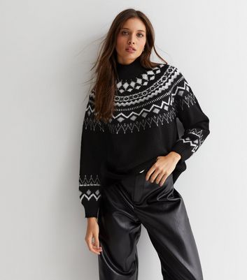 Black fairisle jumper sale