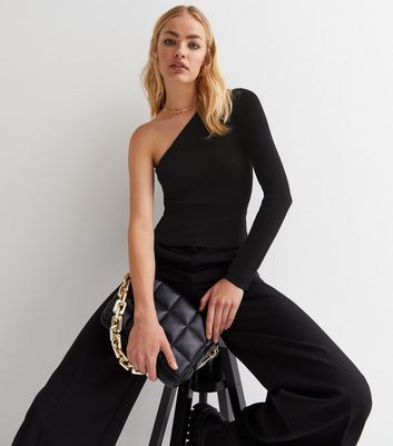 One shoulder 2025 black jumper