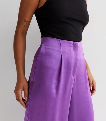 Wide Leg Satin Trouser - Hot Fuchsia | Colorful fashion, Purple fashion,  Fashion