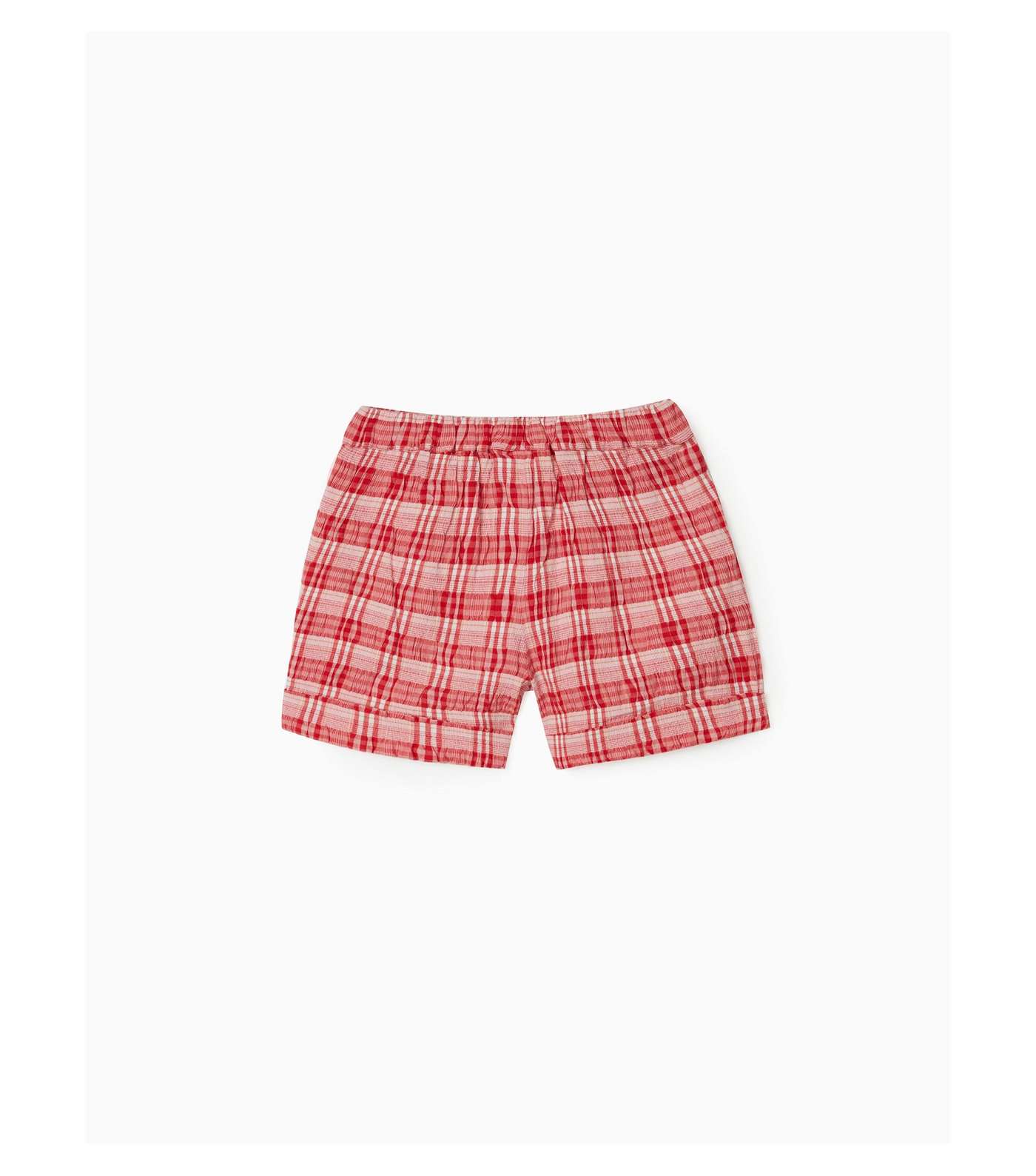 Zippy Red Check Textured Shorts Image 2