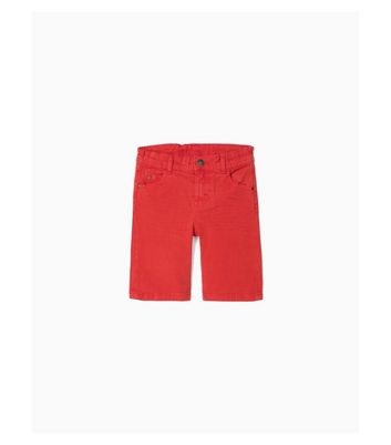 Zippy Red Twill Shorts