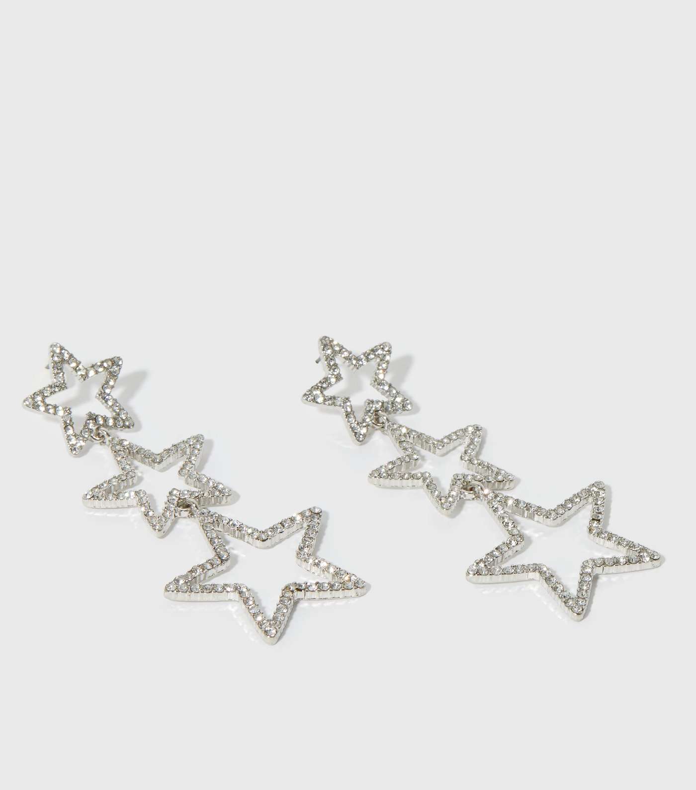 Crystal Diamanté Star Drop Earrings
