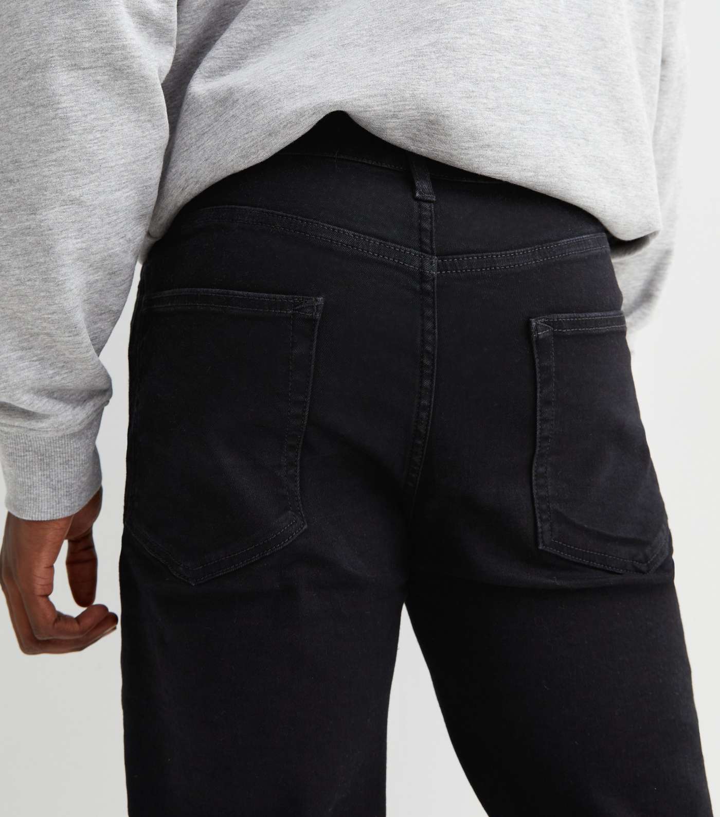 Black Tapered Jeans Image 3