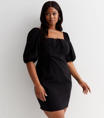 Black Mini Dress - Black Satin Dress - Long Sleeve Mini Dress - Lulus
