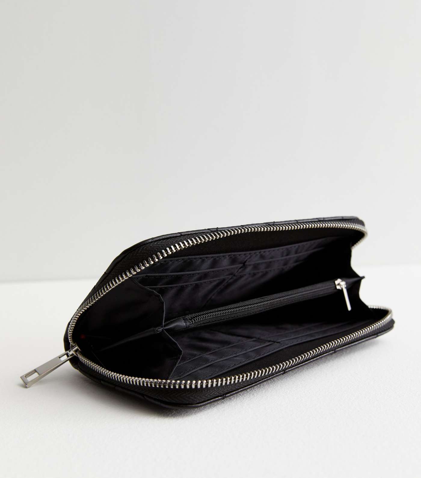 Black Quilted Leather-Look Large Purse Image 3
