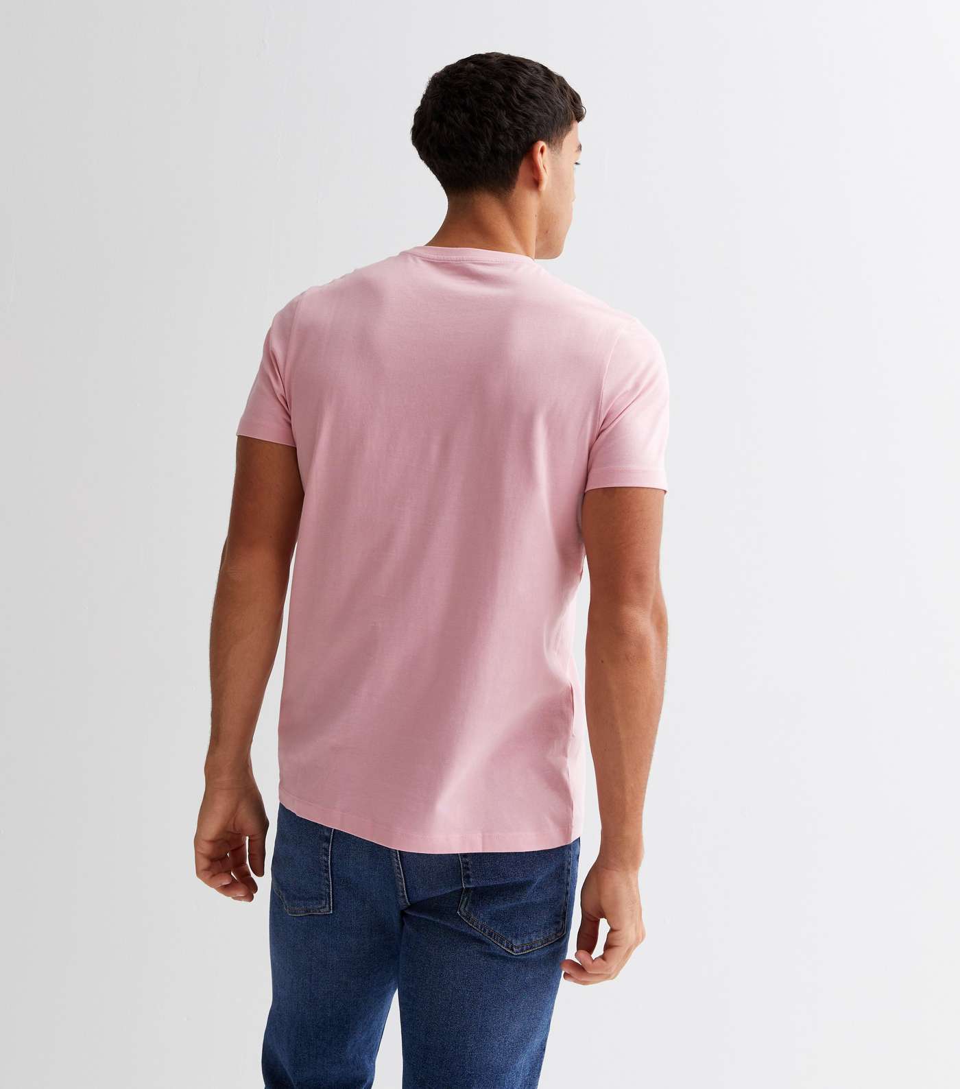 Mid Pink Crew Neck T-Shirt Image 4