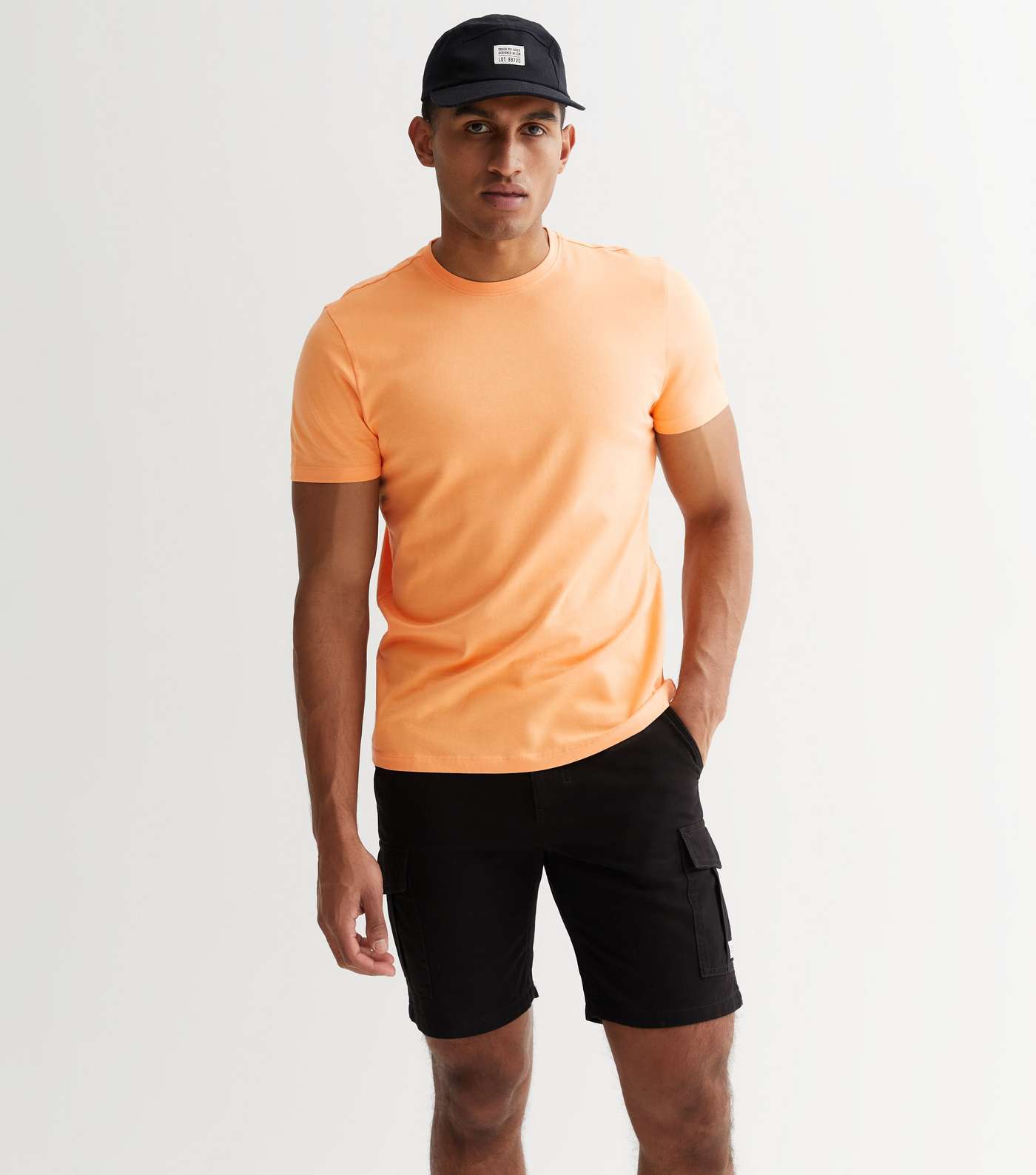 Bright Orange Crew Neck T-Shirt Image 3