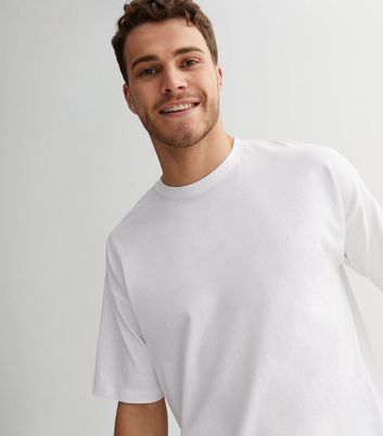 White Crew Neck Oversized TShirt New Look