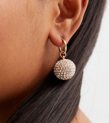 9ct Yellow, Rose And White Gold Chain And Ball Drop Earrings from Colin  Campbell & Co Online