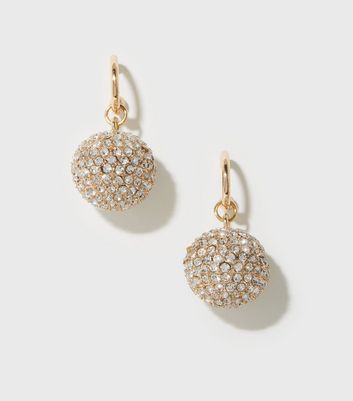 14k Gold Dangle Ball Earrings