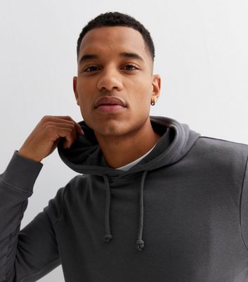 Dark grey hoodie mens hot sale