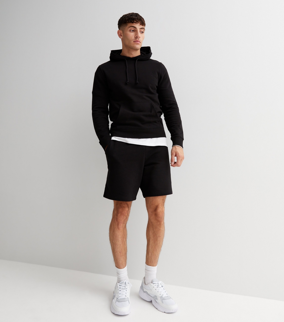 Men's Black Relaxed Fit Jersey Shorts New Look