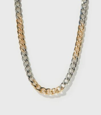 Multicoloured Mixed Metal Chunky Chain Necklace | New Look