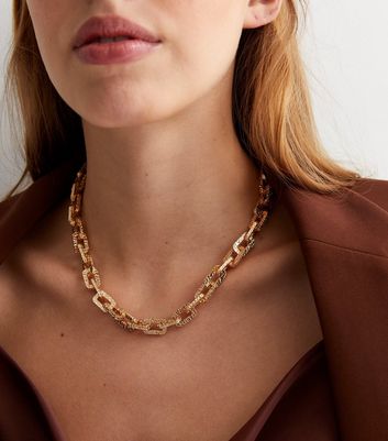 Chunky gold chain hot sale link necklace