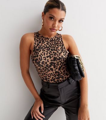 new look leopard print bodysuit