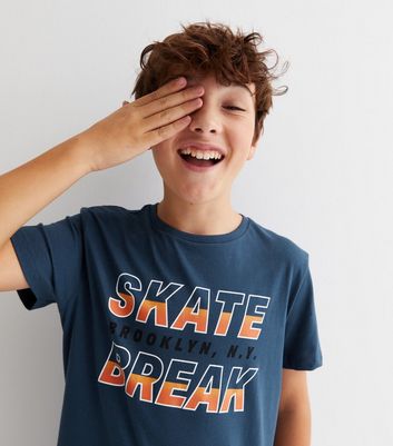 Name It Bright Blue Skate Logo T-Shirt New Look