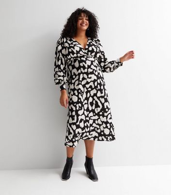 Plus size leopard print hotsell wrap dress