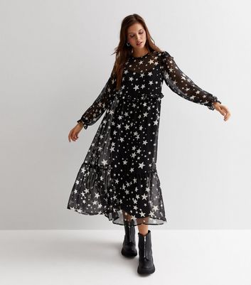 Long sleeve chiffon dress on sale uk