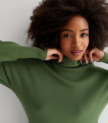 Ladies green hotsell polo neck jumpers