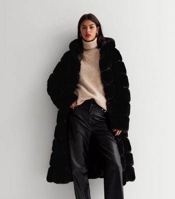 Full length faux fur coat sales womens